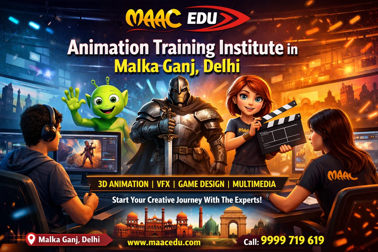 Animation Training Institute in Malka Ganj Delhi – MAAC Edu Courses